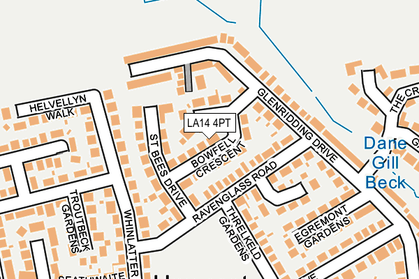 LA14 4PT map - OS OpenMap – Local (Ordnance Survey)