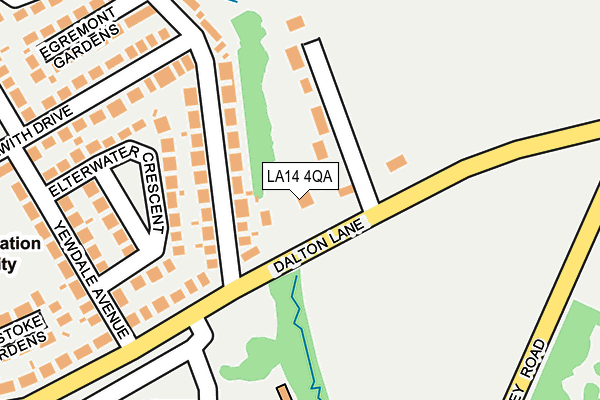 LA14 4QA map - OS OpenMap – Local (Ordnance Survey)