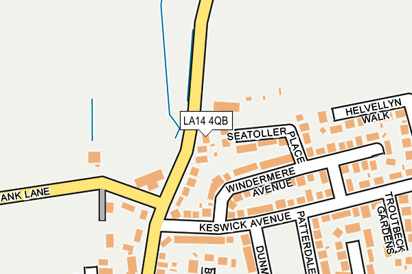 LA14 4QB map - OS OpenMap – Local (Ordnance Survey)