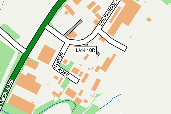 LA14 4QR map - OS OpenMap – Local (Ordnance Survey)