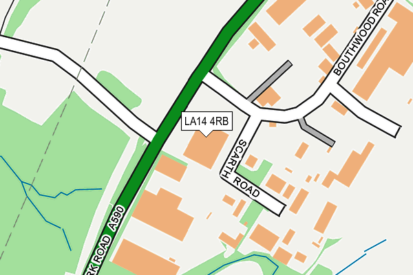 LA14 4RB map - OS OpenMap – Local (Ordnance Survey)
