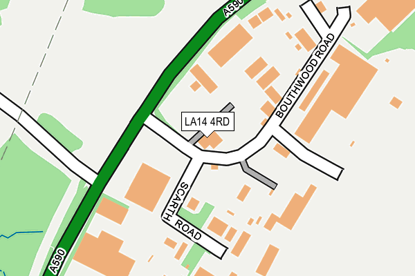 LA14 4RD map - OS OpenMap – Local (Ordnance Survey)
