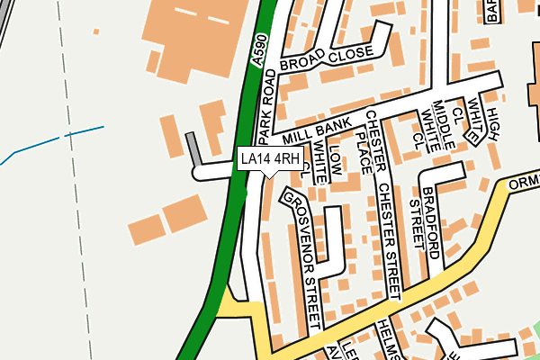 LA14 4RH map - OS OpenMap – Local (Ordnance Survey)