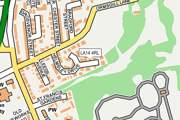 LA14 4RL map - OS OpenMap – Local (Ordnance Survey)