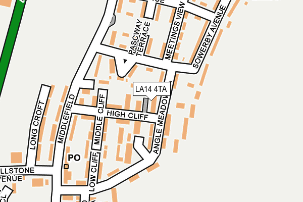 LA14 4TA map - OS OpenMap – Local (Ordnance Survey)