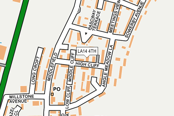 LA14 4TH map - OS OpenMap – Local (Ordnance Survey)