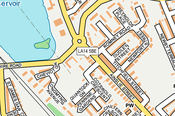 LA14 5BE map - OS OpenMap – Local (Ordnance Survey)