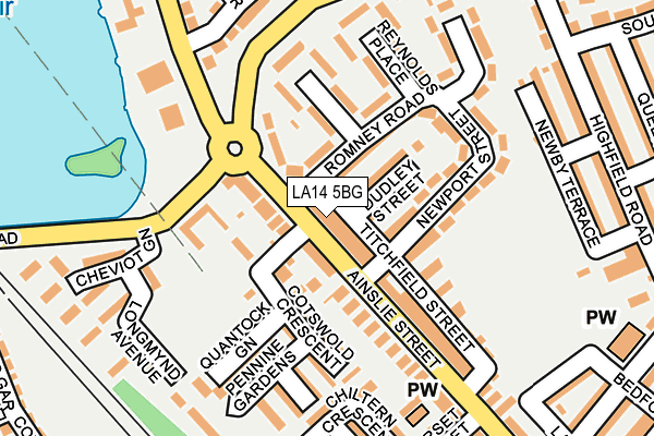 LA14 5BG map - OS OpenMap – Local (Ordnance Survey)