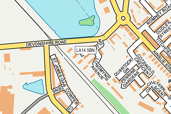 LA14 5BN map - OS OpenMap – Local (Ordnance Survey)