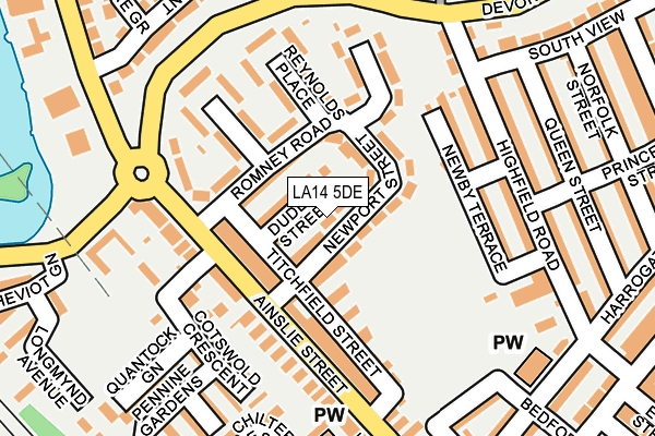 LA14 5DE map - OS OpenMap – Local (Ordnance Survey)