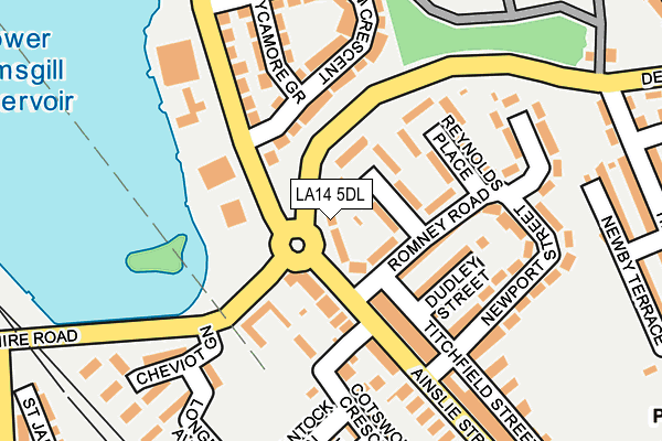 LA14 5DL map - OS OpenMap – Local (Ordnance Survey)