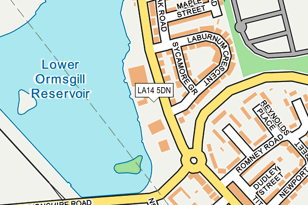 LA14 5DN map - OS OpenMap – Local (Ordnance Survey)