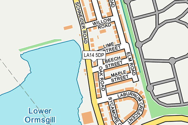 LA14 5DP map - OS OpenMap – Local (Ordnance Survey)
