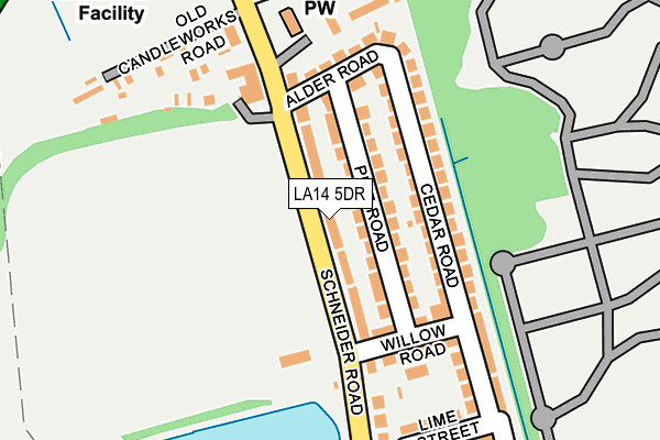 LA14 5DR map - OS OpenMap – Local (Ordnance Survey)