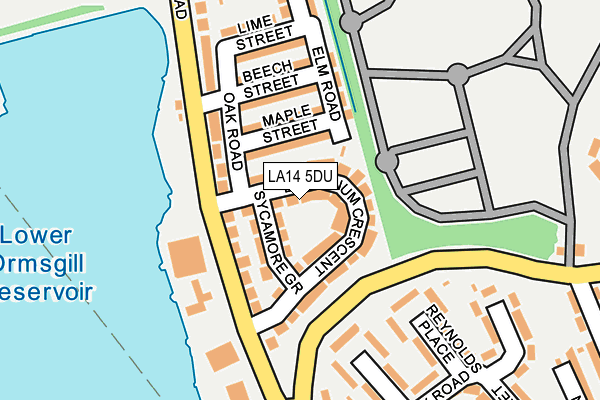 LA14 5DU map - OS OpenMap – Local (Ordnance Survey)