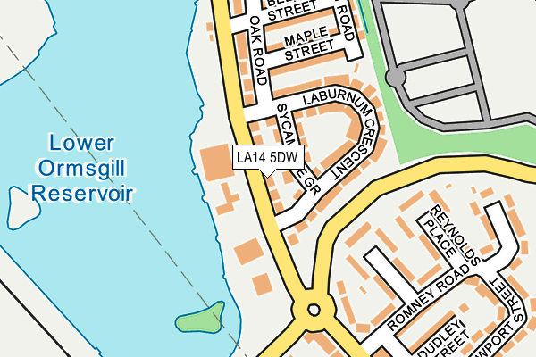 LA14 5DW map - OS OpenMap – Local (Ordnance Survey)