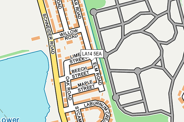 LA14 5EA map - OS OpenMap – Local (Ordnance Survey)