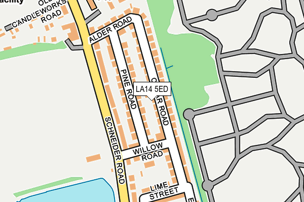 LA14 5ED map - OS OpenMap – Local (Ordnance Survey)