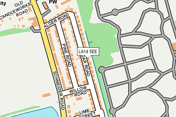 LA14 5EE map - OS OpenMap – Local (Ordnance Survey)