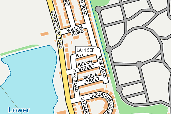 LA14 5EF map - OS OpenMap – Local (Ordnance Survey)