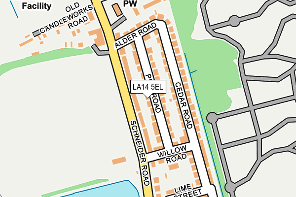 LA14 5EL map - OS OpenMap – Local (Ordnance Survey)