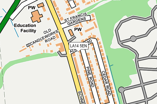 LA14 5EN map - OS OpenMap – Local (Ordnance Survey)