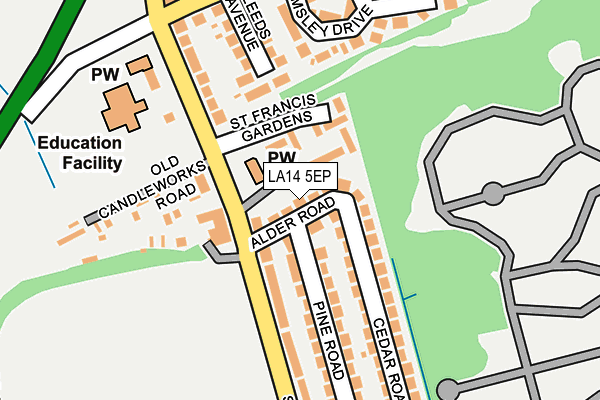 LA14 5EP map - OS OpenMap – Local (Ordnance Survey)
