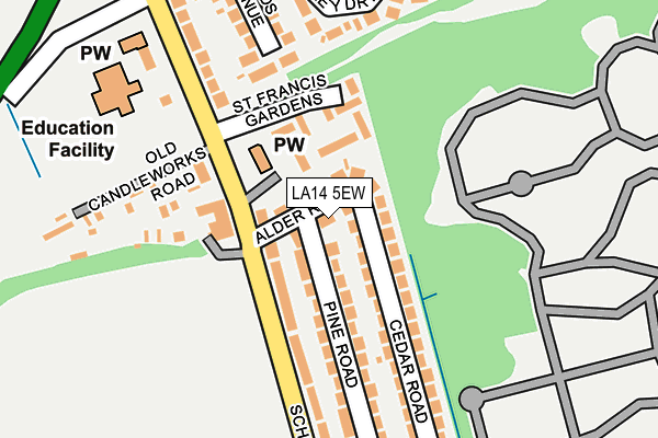 LA14 5EW map - OS OpenMap – Local (Ordnance Survey)