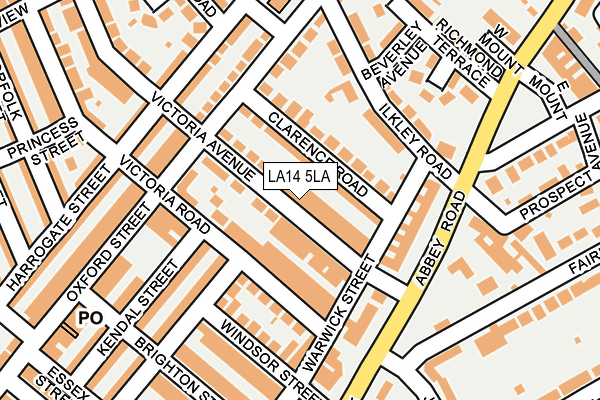 LA14 5LA map - OS OpenMap – Local (Ordnance Survey)