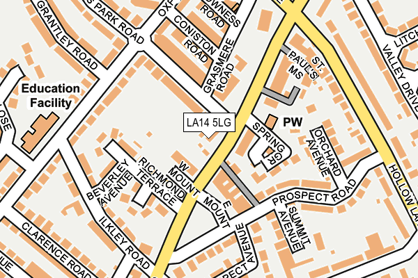 LA14 5LG map - OS OpenMap – Local (Ordnance Survey)