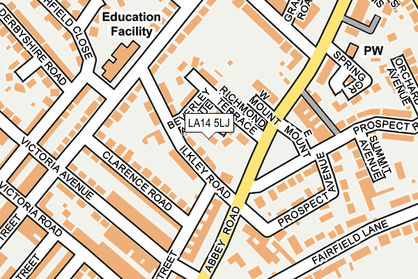 LA14 5LJ map - OS OpenMap – Local (Ordnance Survey)