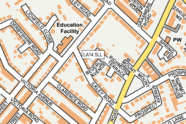 LA14 5LL map - OS OpenMap – Local (Ordnance Survey)