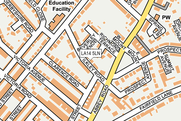 LA14 5LN map - OS OpenMap – Local (Ordnance Survey)