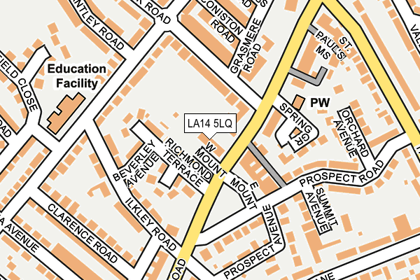 LA14 5LQ map - OS OpenMap – Local (Ordnance Survey)