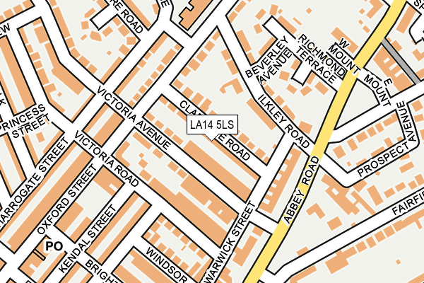 LA14 5LS map - OS OpenMap – Local (Ordnance Survey)