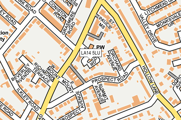 LA14 5LU map - OS OpenMap – Local (Ordnance Survey)