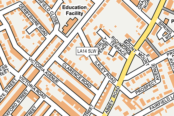 LA14 5LW map - OS OpenMap – Local (Ordnance Survey)