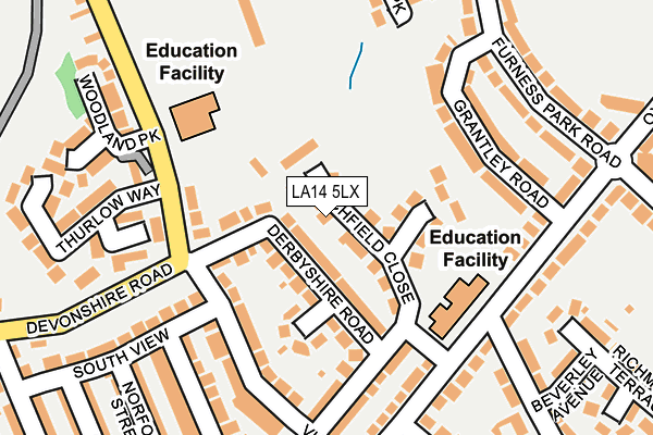 LA14 5LX map - OS OpenMap – Local (Ordnance Survey)