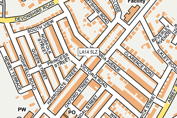 LA14 5LZ map - OS OpenMap – Local (Ordnance Survey)