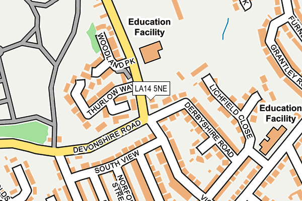 LA14 5NE map - OS OpenMap – Local (Ordnance Survey)