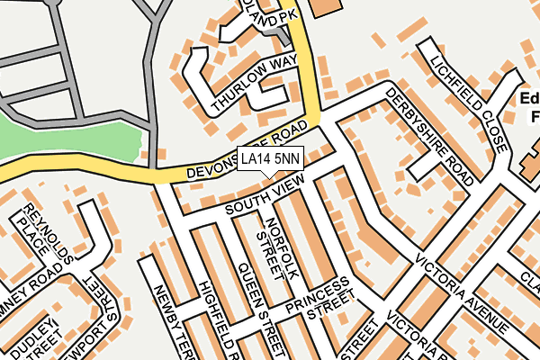 LA14 5NN map - OS OpenMap – Local (Ordnance Survey)