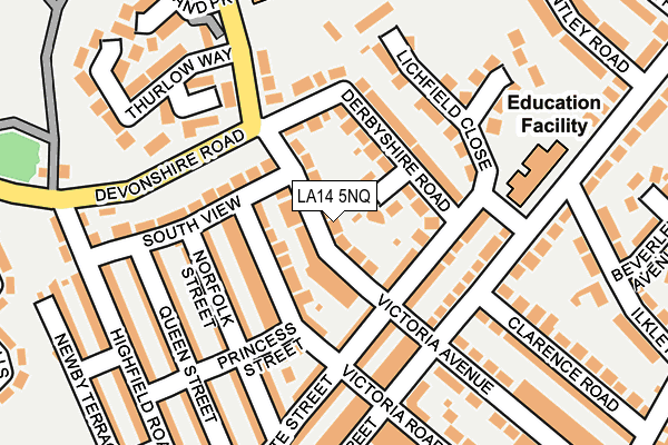 LA14 5NQ map - OS OpenMap – Local (Ordnance Survey)