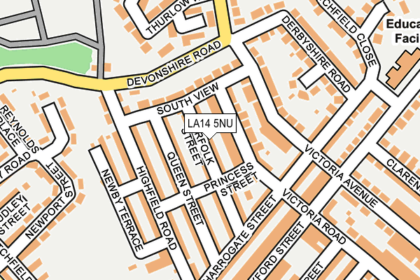 LA14 5NU map - OS OpenMap – Local (Ordnance Survey)