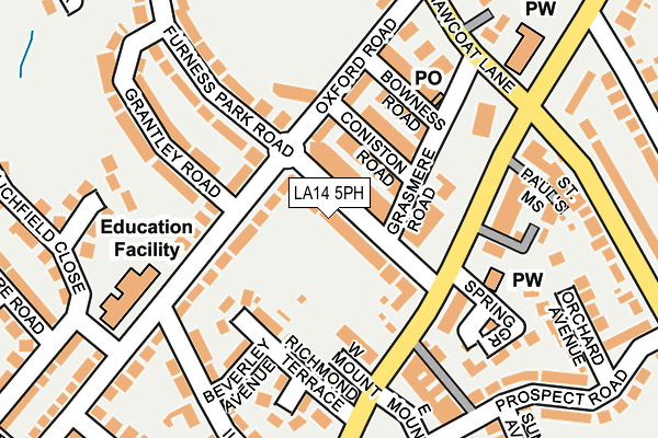 LA14 5PH map - OS OpenMap – Local (Ordnance Survey)
