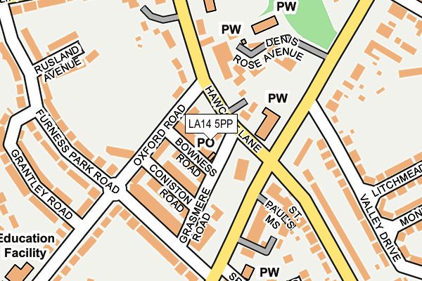 LA14 5PP map - OS OpenMap – Local (Ordnance Survey)