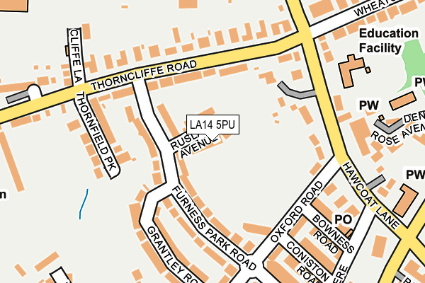 LA14 5PU map - OS OpenMap – Local (Ordnance Survey)