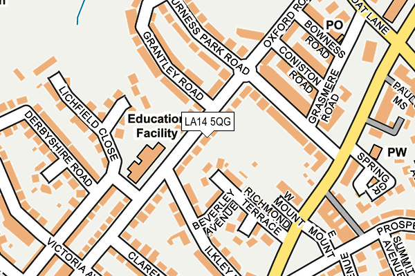 LA14 5QG map - OS OpenMap – Local (Ordnance Survey)