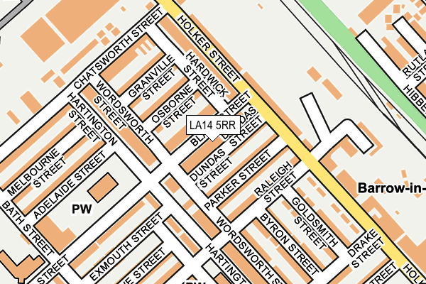 LA14 5RR map - OS OpenMap – Local (Ordnance Survey)