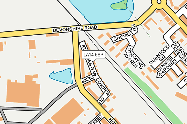 LA14 5SP map - OS OpenMap – Local (Ordnance Survey)