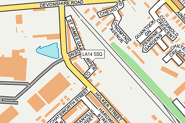 LA14 5SQ map - OS OpenMap – Local (Ordnance Survey)